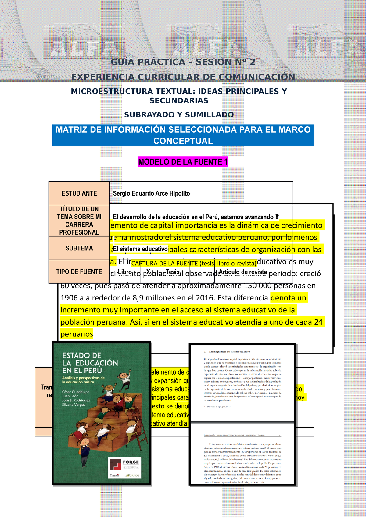 Educacion Practica Ayuda Gu A Pr Ctica Sesi N N Experiencia