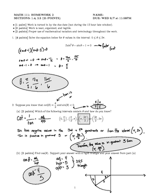 Calc 1 Sections 3.6-3.8 Problems - MATH 111: HOMEWORK 6 NAME: SECTIONS ...