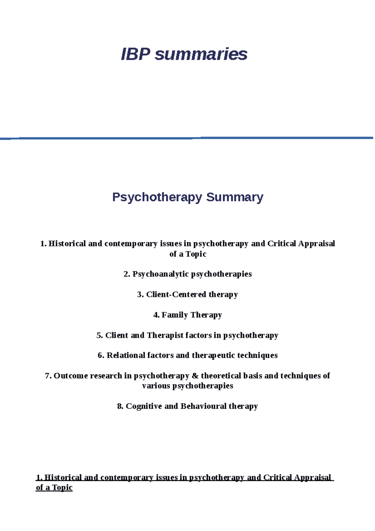 Most Of Current Psychotherapies Except For Cognitive And Behavioural ...