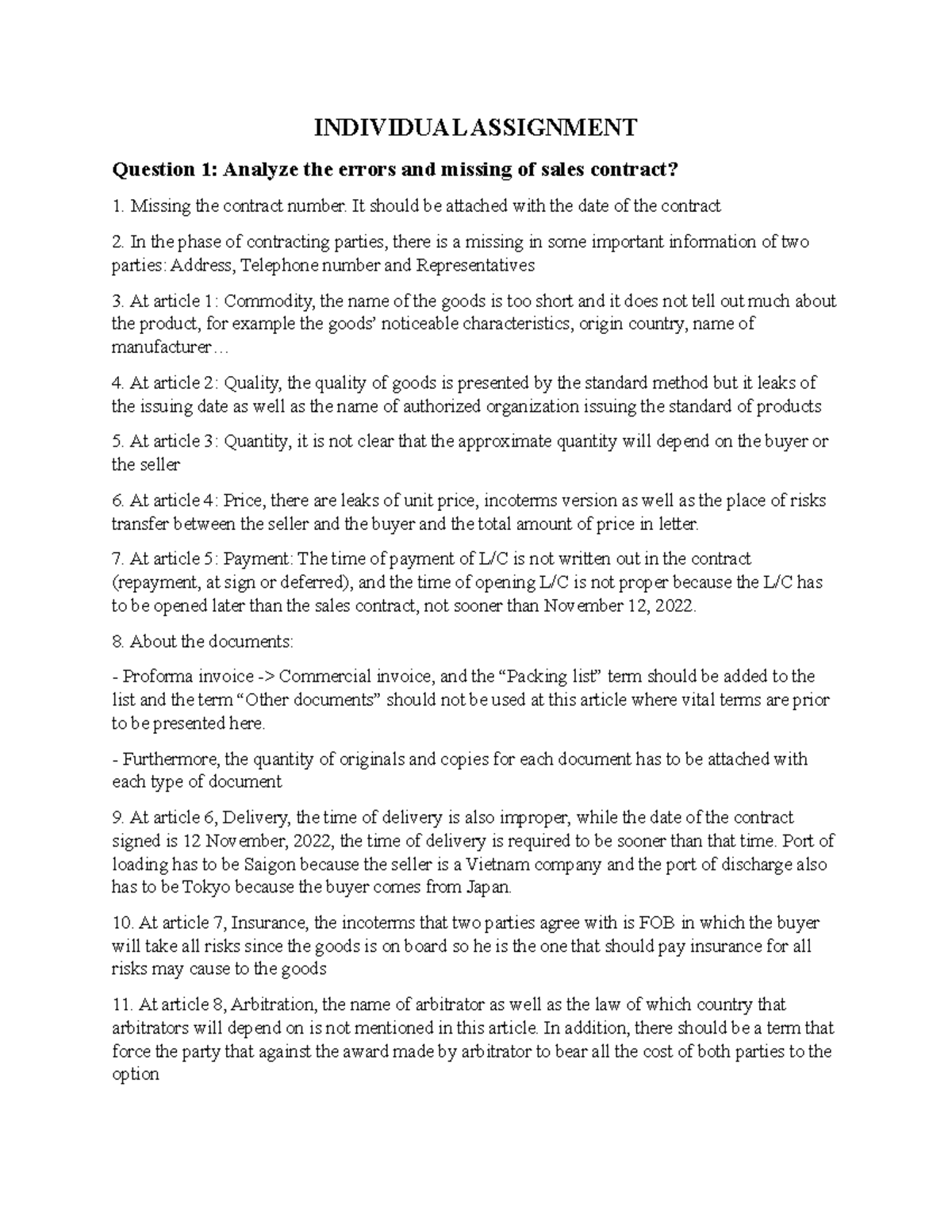 Individual- Assignment - INDIVIDUAL ASSIGNMENT Question 1: Analyze the ...