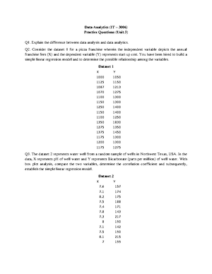 4. DA Practice Questions - Unit - 2 - Data Analytics (IT – 3006 ...