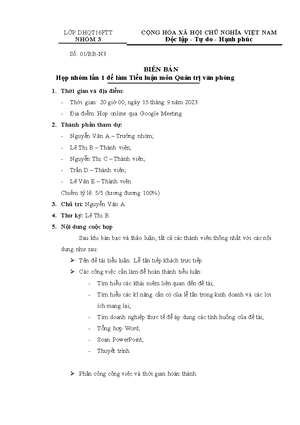Phu luc I - The thuc va ki thuat trinh bay van ban - Phụ lục I THỂ THỨC ...