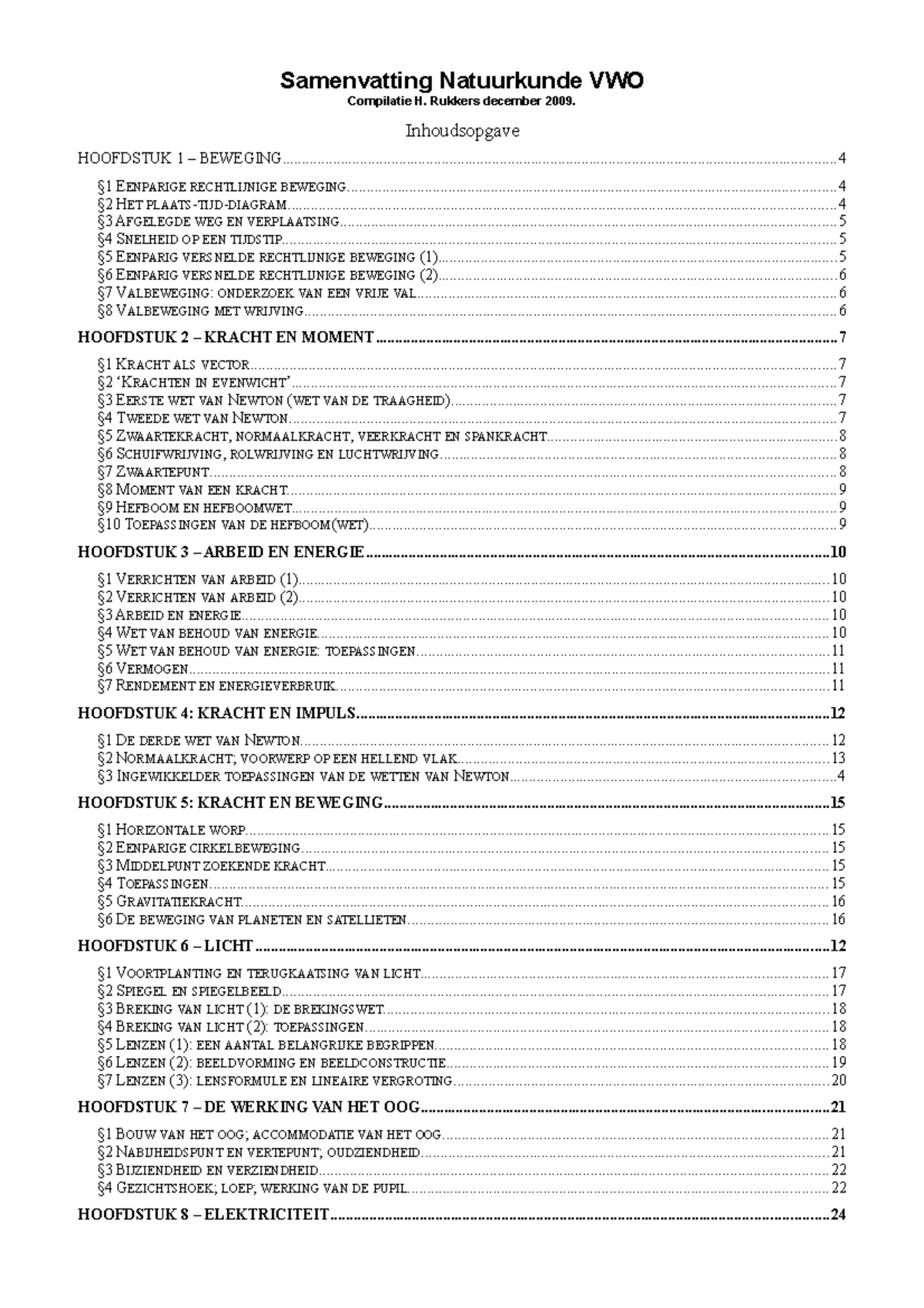 Samenvatting Natuurkunde Vwo Bovenbouw Samenvatting Natuurkunde Vwo