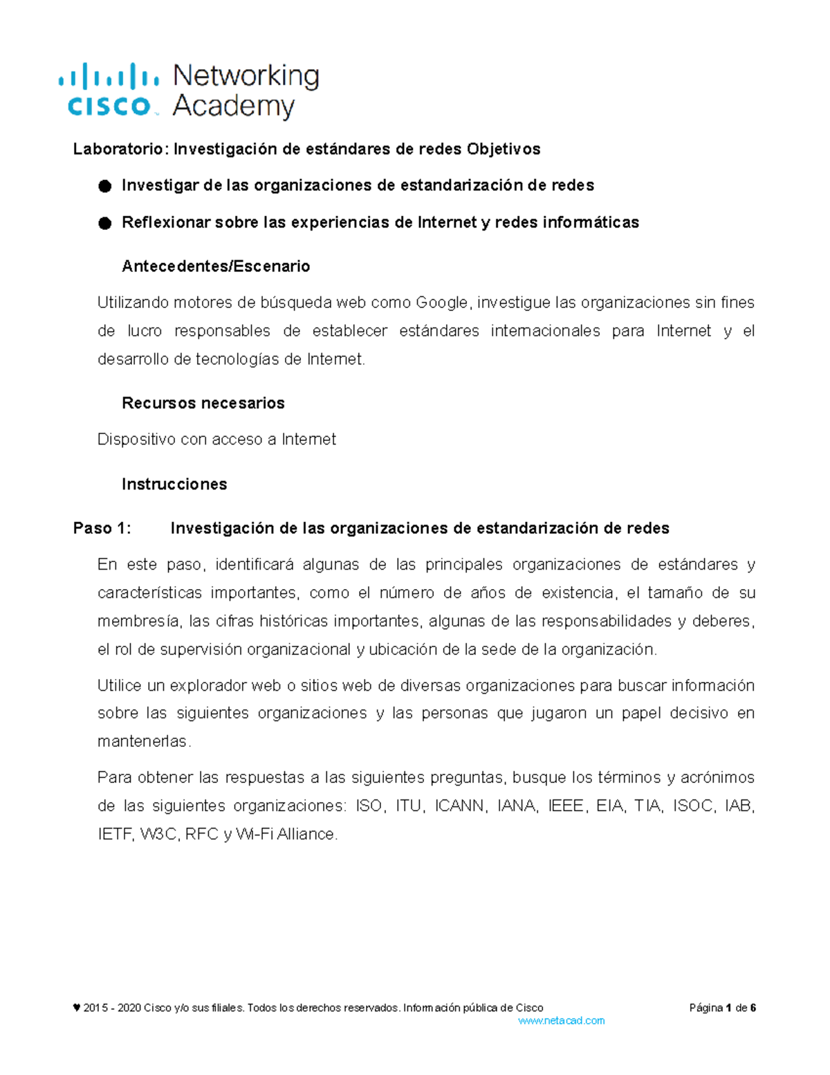 3.4.4 Lab Research Networking Standards Laboratorio Investigación