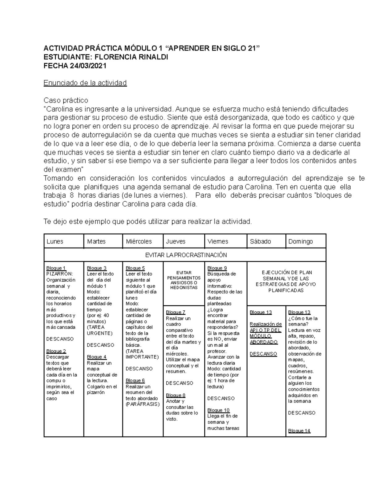 Actividad Práctica M1 Rinaldi Florencia Actividad Práctica Módulo
