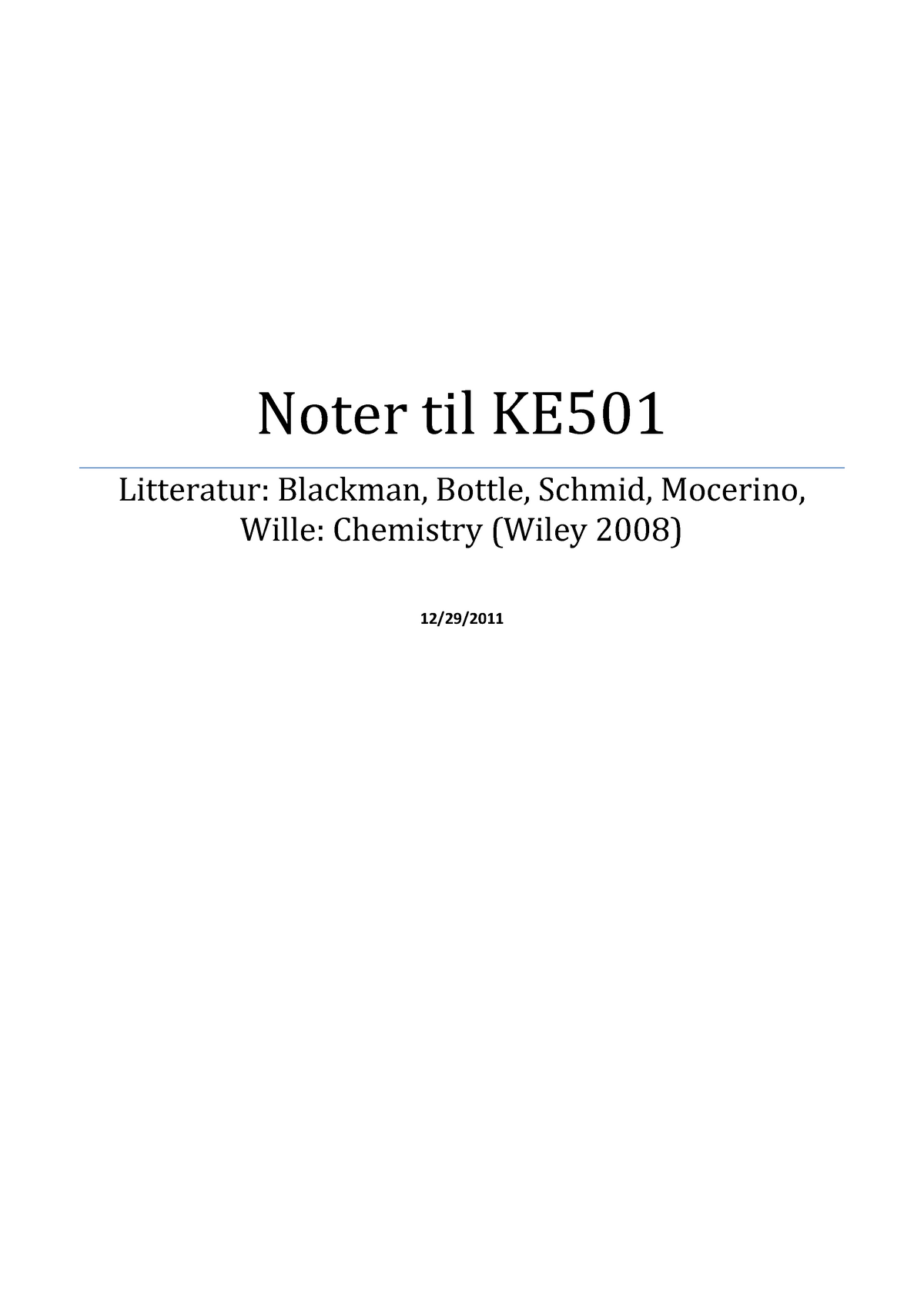 Noter-til-KE501 - Noter Til Hele Kurset - Noter Til KE Litteratur ...