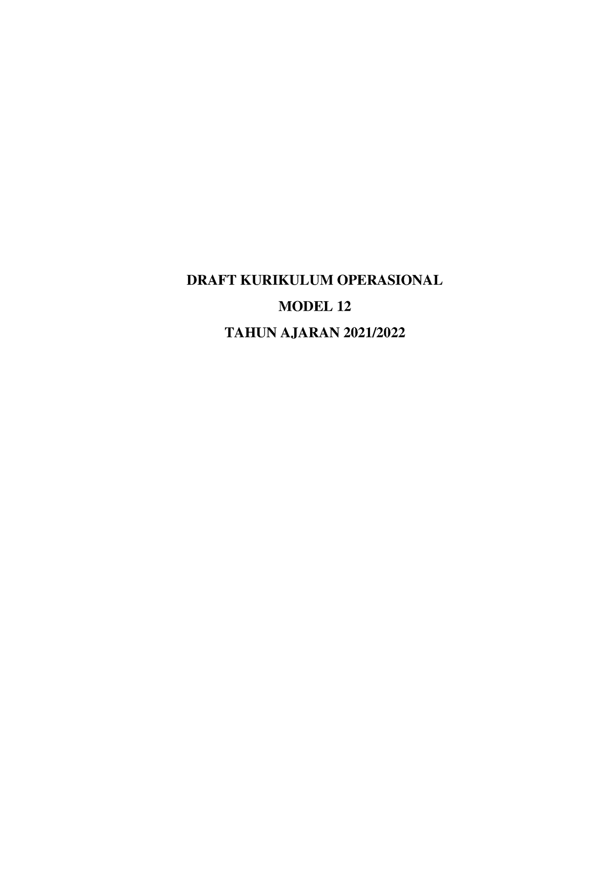 12. A. Contoh Kurikulum Operasional Smplb - DRAFT KURIKULUM OPERASIONAL ...