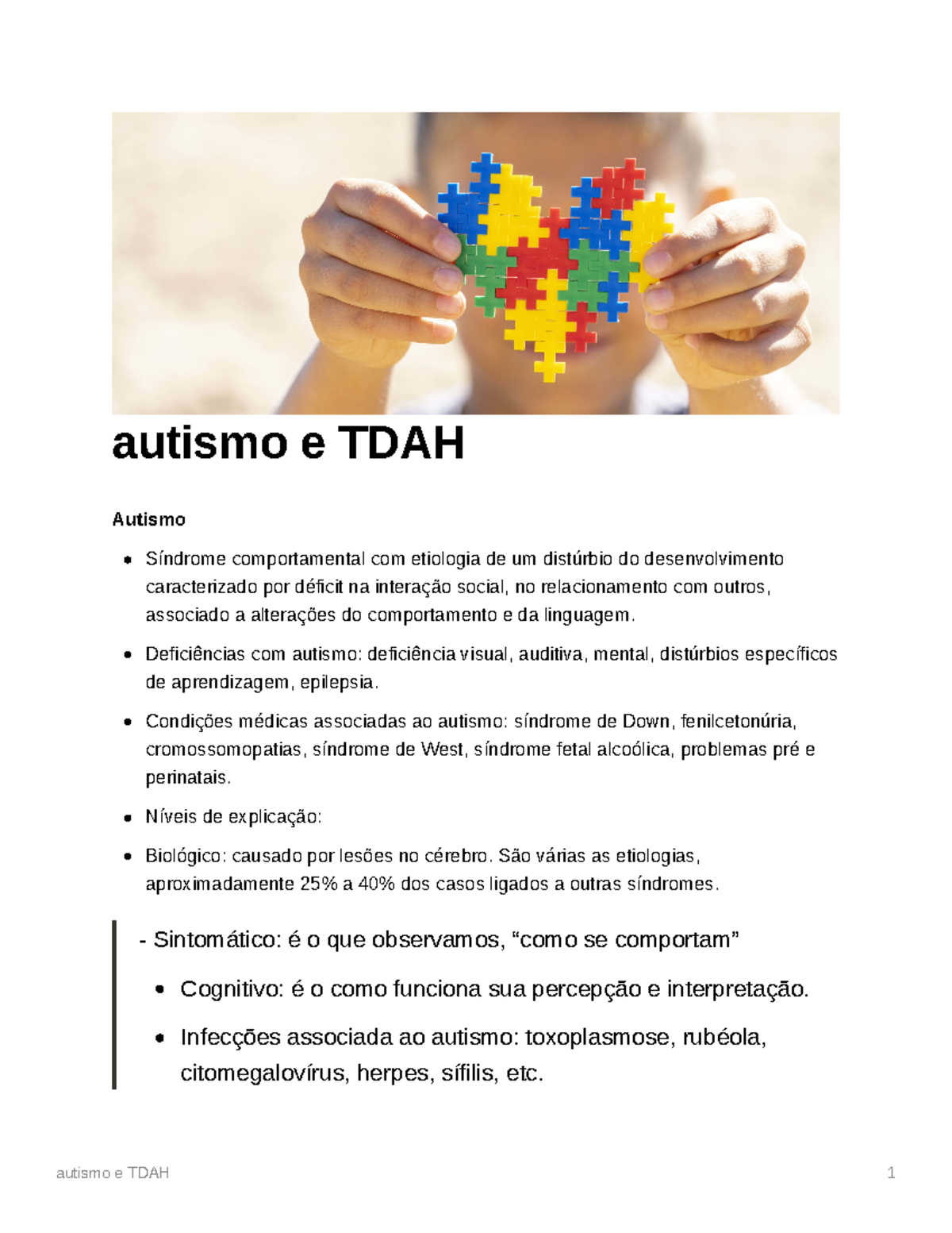 Autismo E Tdah Resumo Autismo E Tdah Autismo S Ndrome