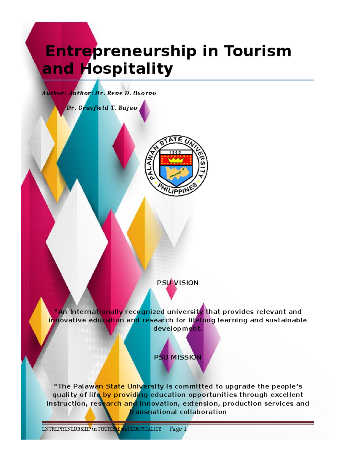 Module 6- Entrepneurship in tourism and hospitality - Entrepreneurship ...