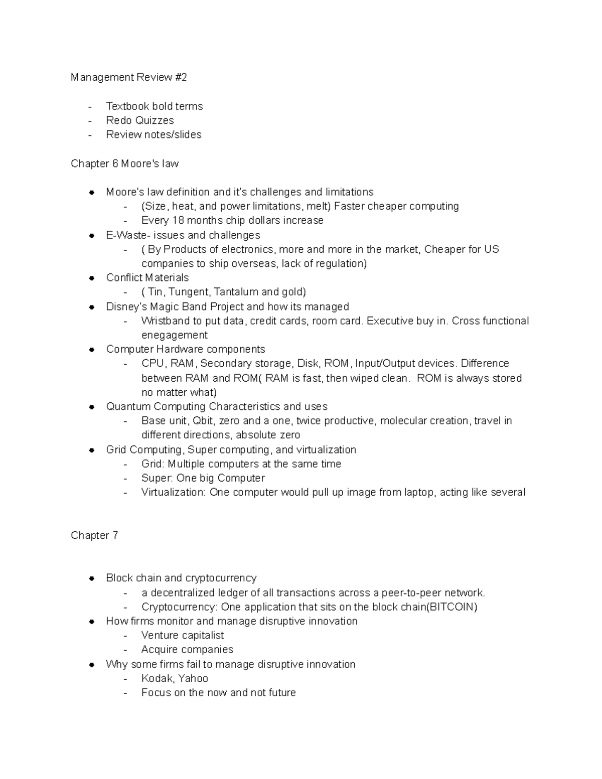 Exam 2 review management - Management Review # - Textbook bold terms ...