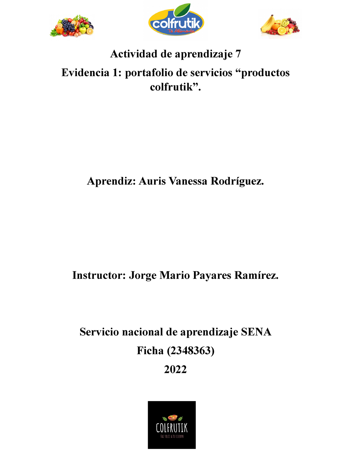 Evidencia 1 Portafolio De Servicios - Actividad De Aprendizaje 7 ...