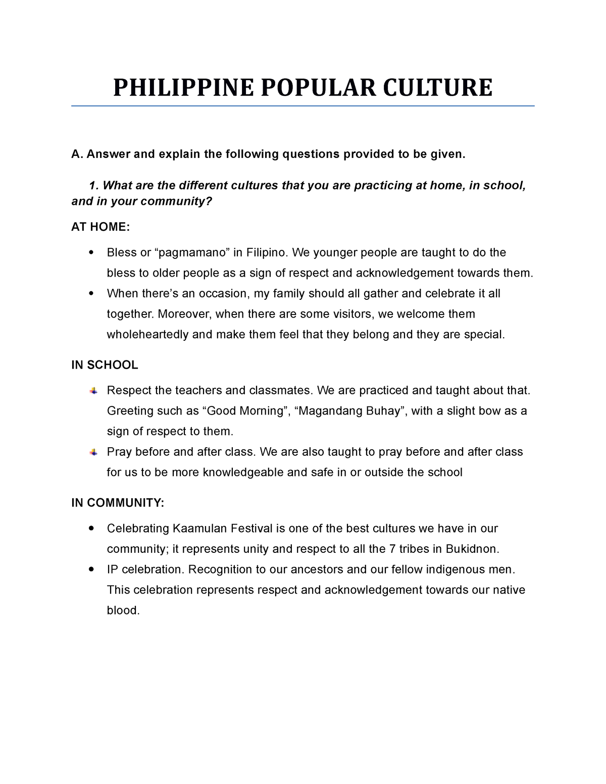 informative essay about philippine culture