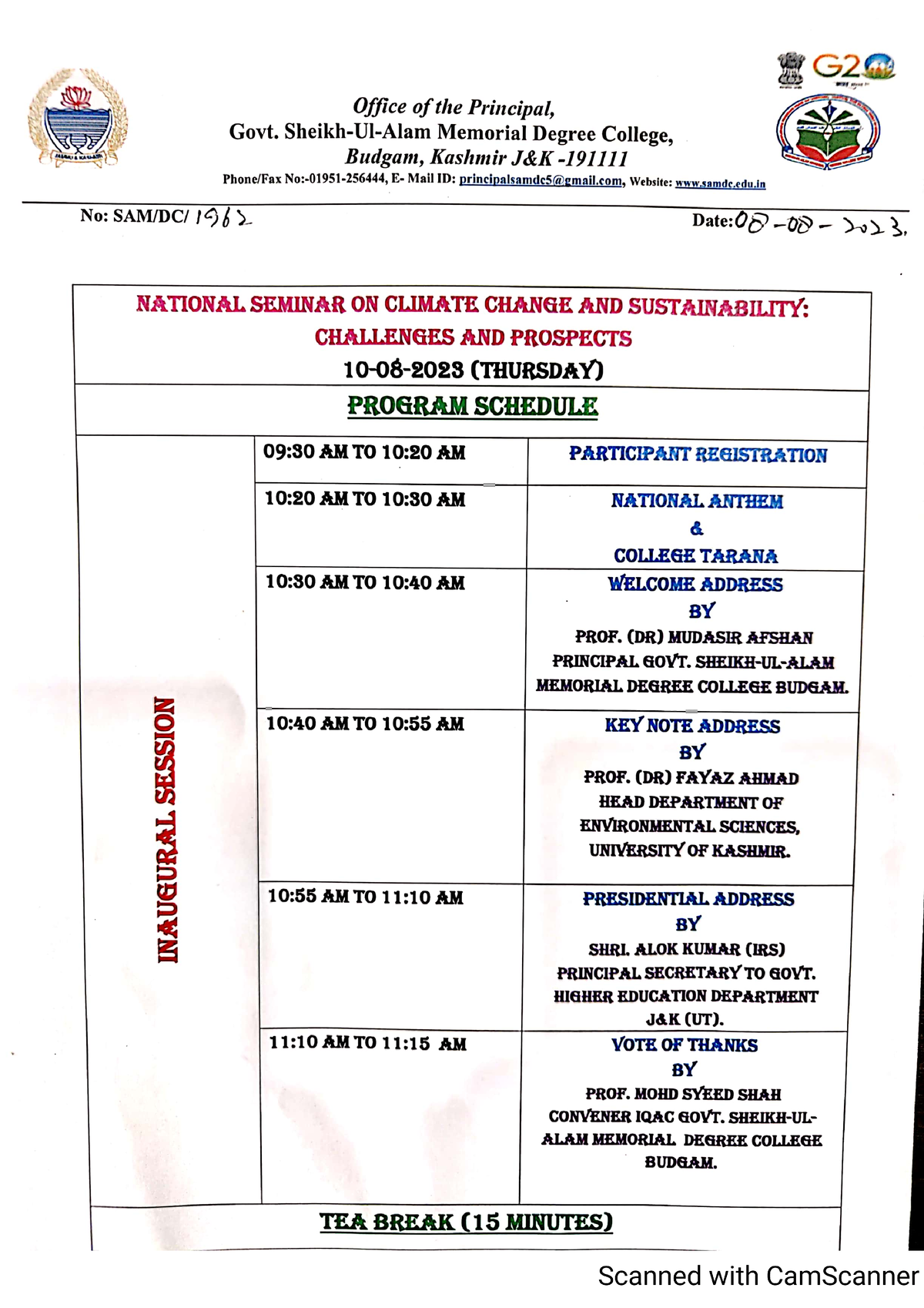 Program Schedule National Seminar Social work Studocu