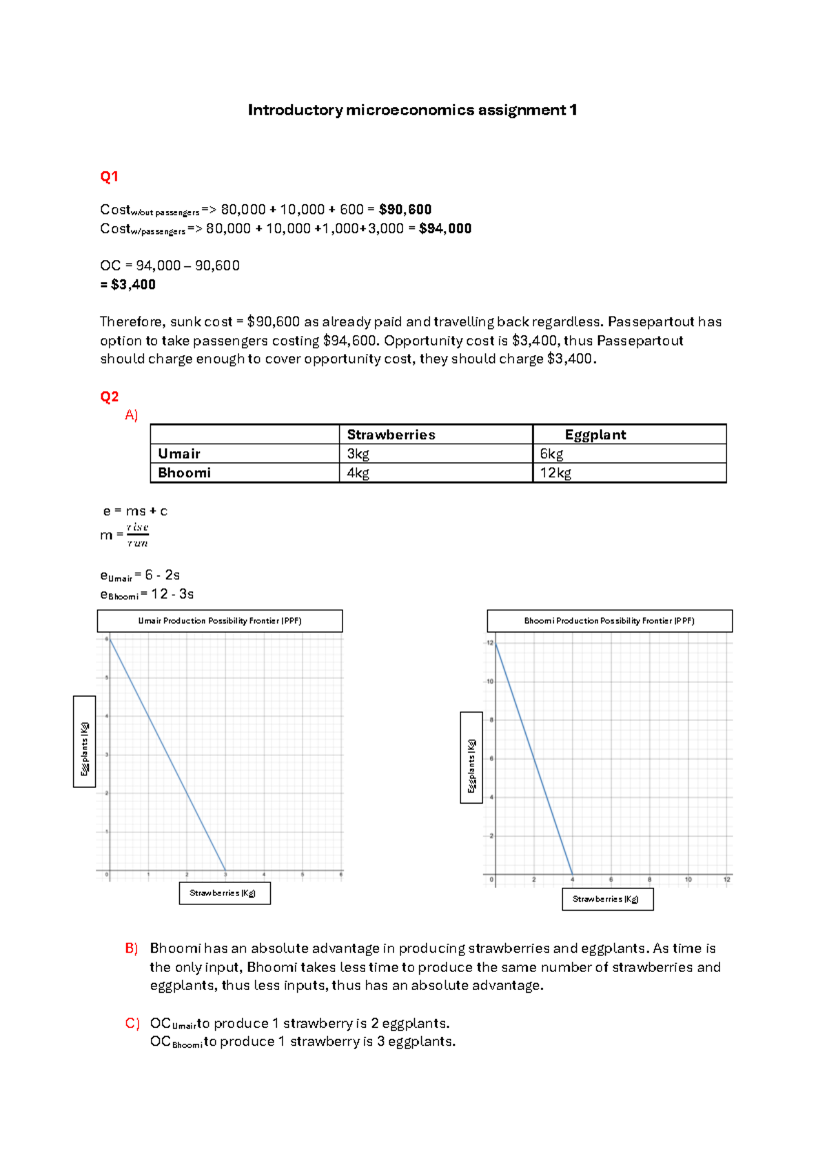 Introductory microeconomics assignment 1 - Passepartout has option to ...