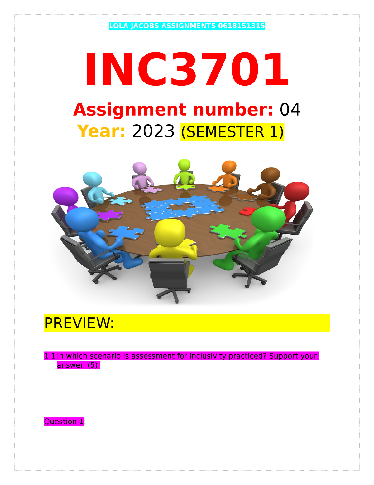 inc3701 assignment 4 2023