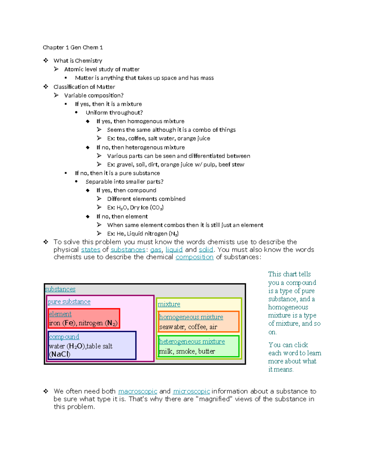 Chapter 1 Gen Chem 1 Notes - Chapter 1 Gen Chem 1 What Is Chemistry ...