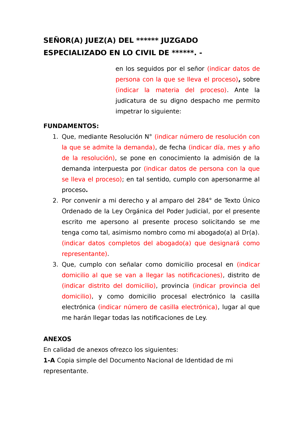 Modelo 2021 Apersonamiento Y Designación De Abogado En Proceso Penal 2021 SeÑora Jueza 4582