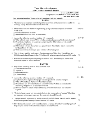 Bevae-181 Previous Year Question Paper - BEVAE-181 1 BEVAE- ABILITY ...