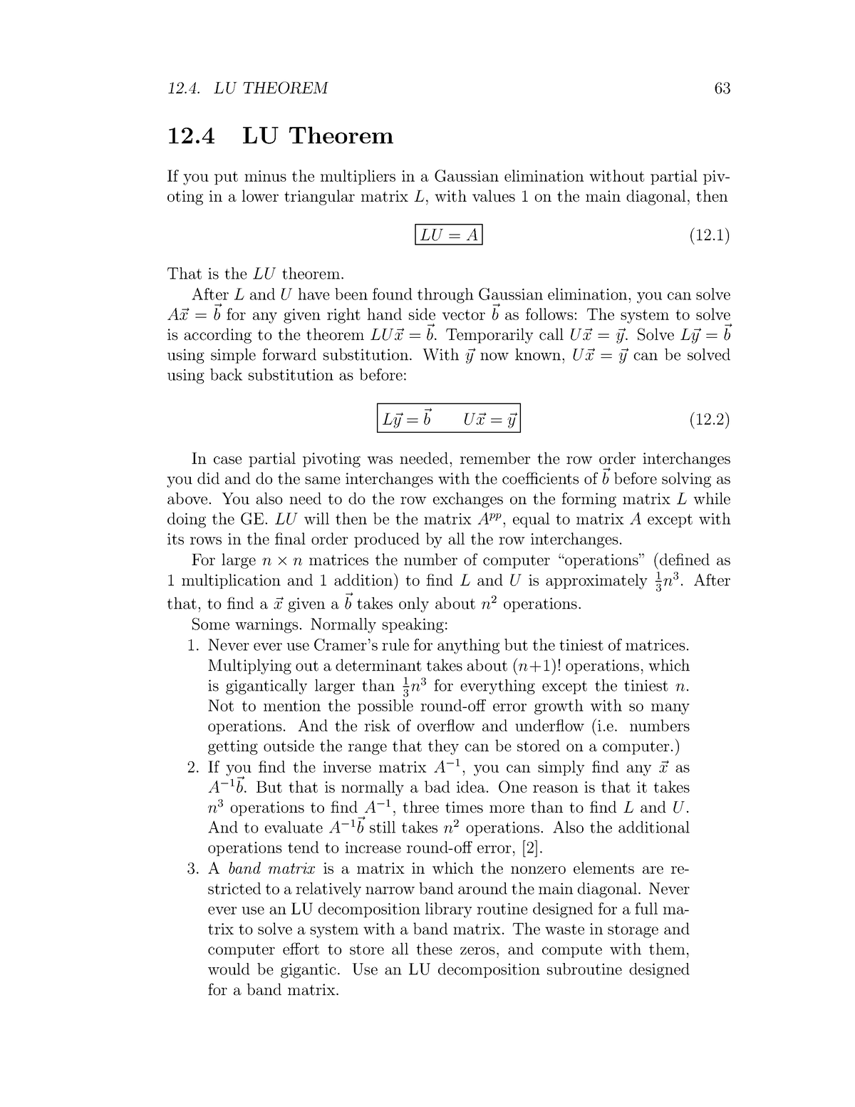 Co-Op Mechanical Engineering-21 - 12. LU THEOREM 63 12 LU Theorem If ...