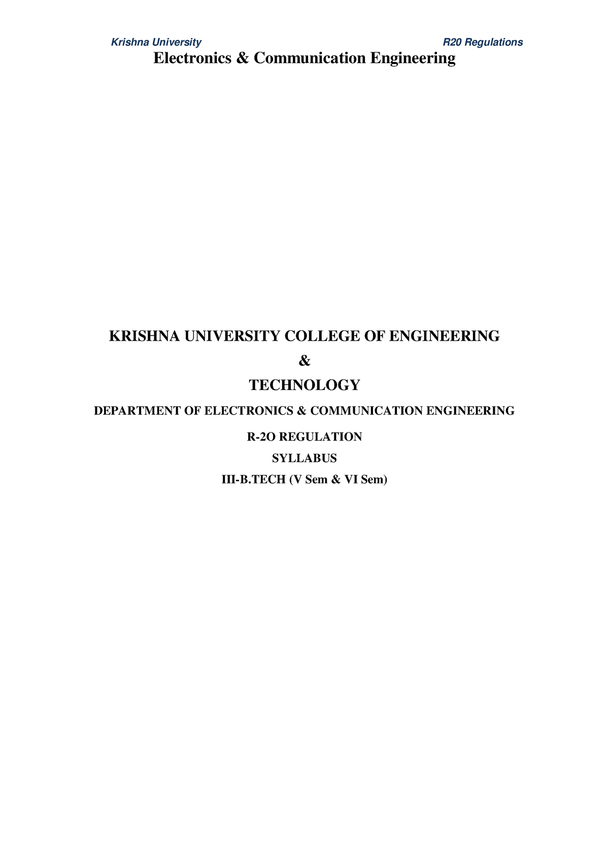 3RD year R20 syllabus ECE - Electronics & Communication Engineering ...