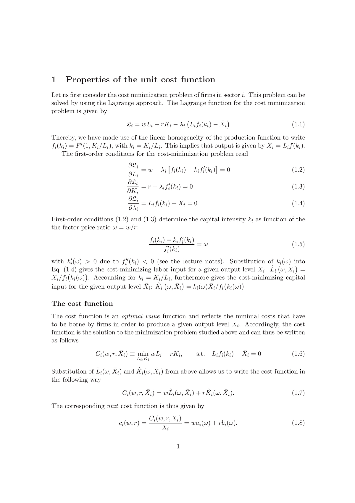 practical-properties-of-the-unit-cost-function-1-properties-of-the