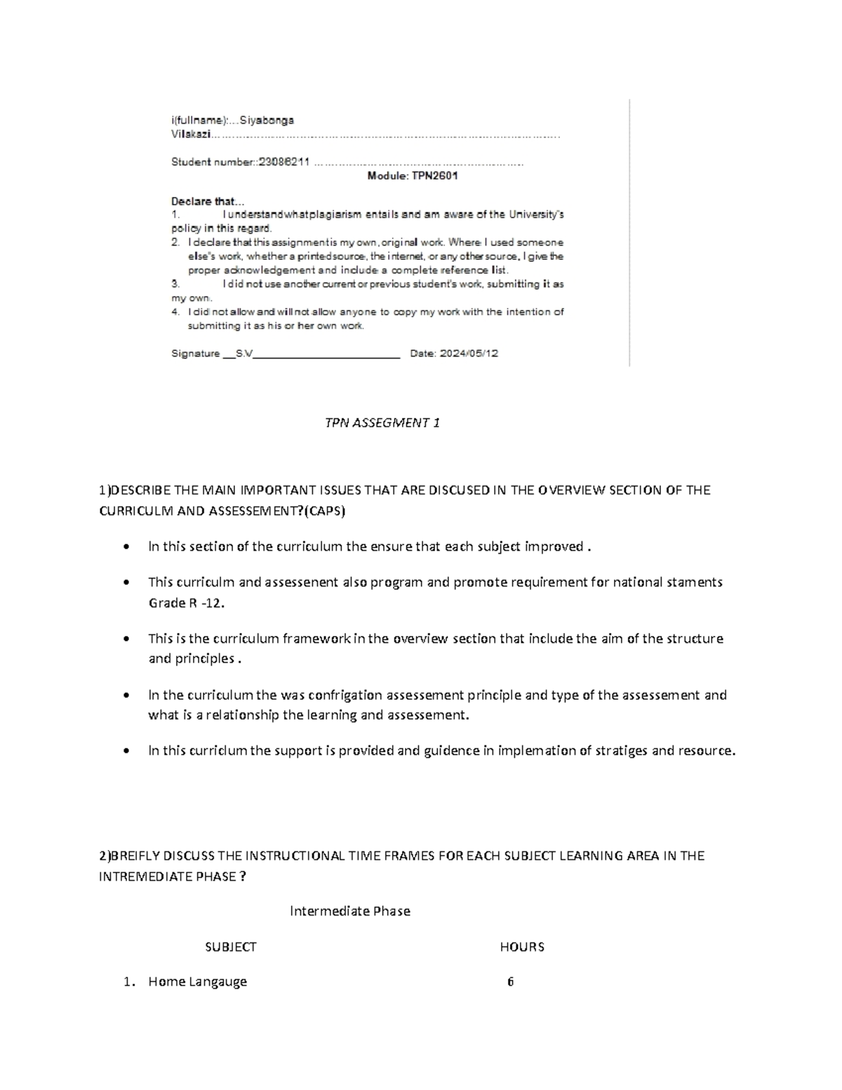 Tnp assessment 1 - assegment - TPN ASSEGMENT 1 1)DESCRIBE THE MAIN ...