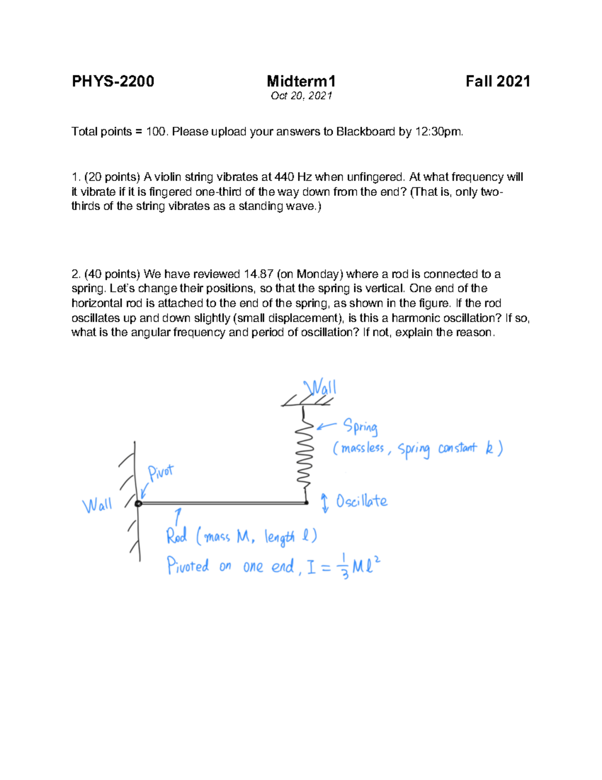 PHYS2200-1-R-2021F (EM Fields & Photons) Midterm 1 - PHYS 2200 - U Of W ...