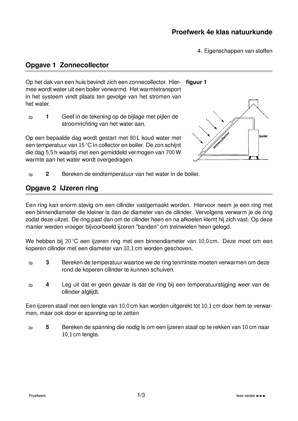 H4 Oefentoets Eigenschappen Van Stoffen - Proefwerk 4e Klas Natuurkunde ...