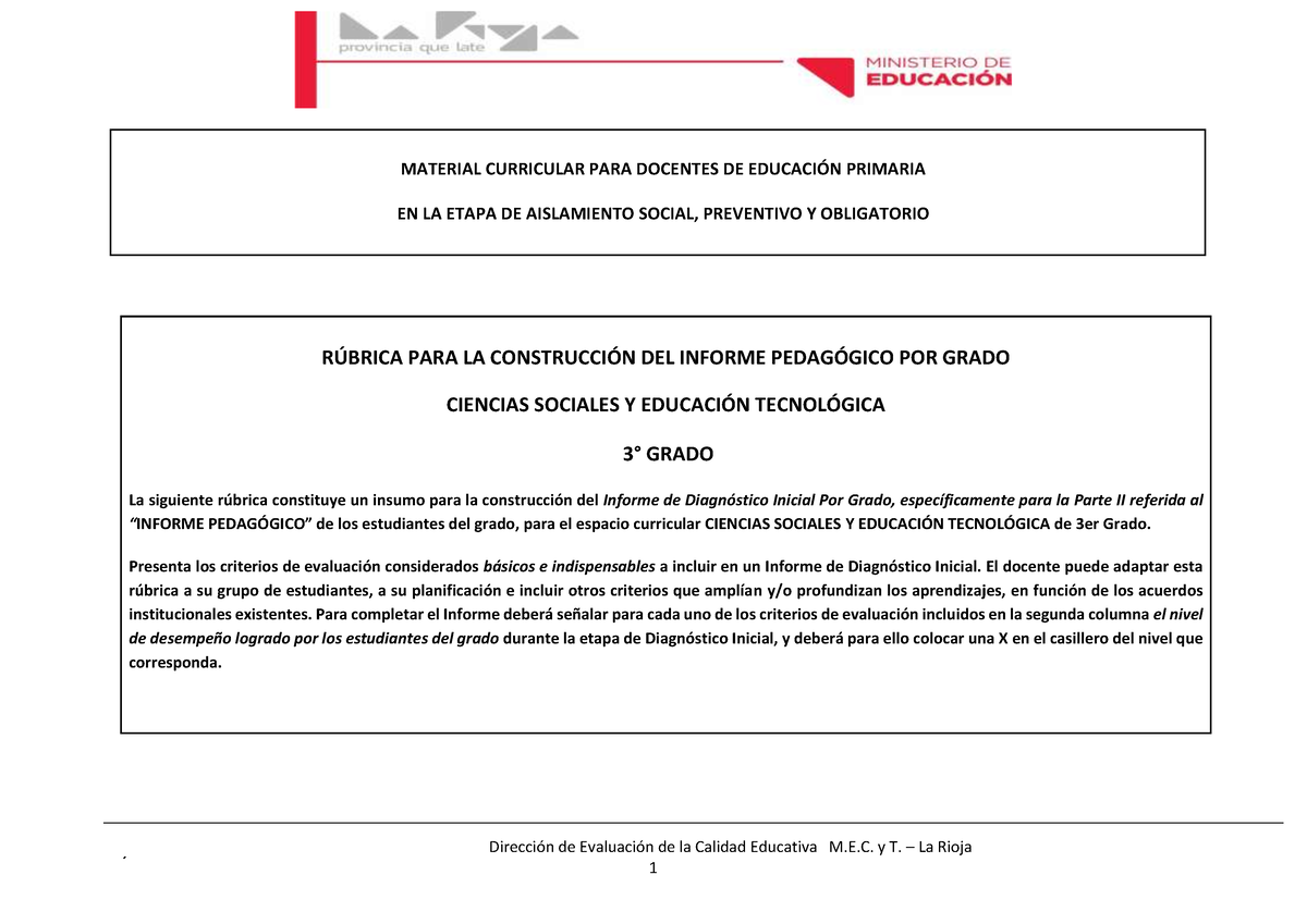 3 Primaria-r Brica-sociales-diagn Stico - Dirección De Evaluación De La ...