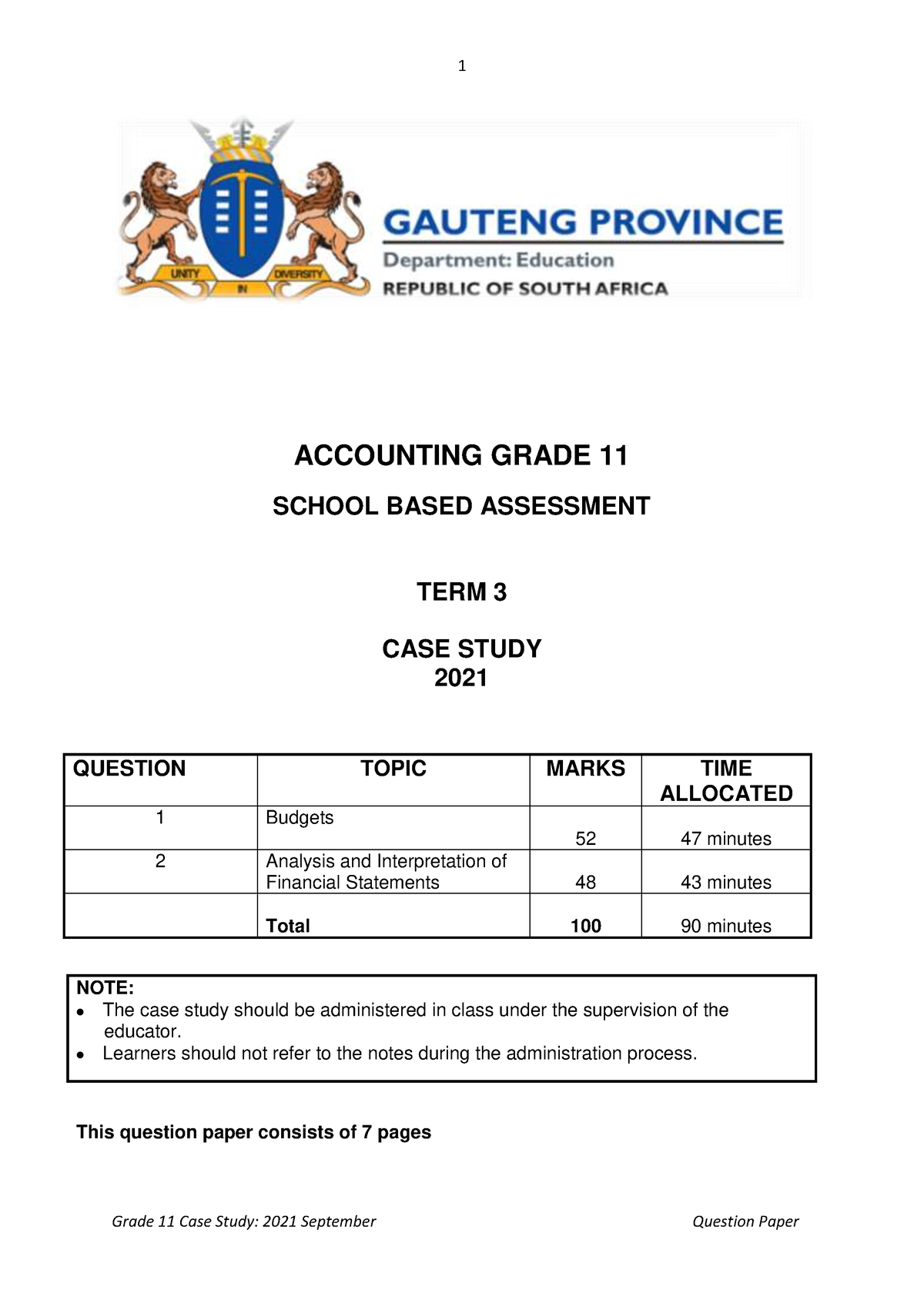 accounting grade 11 case study 2021 september