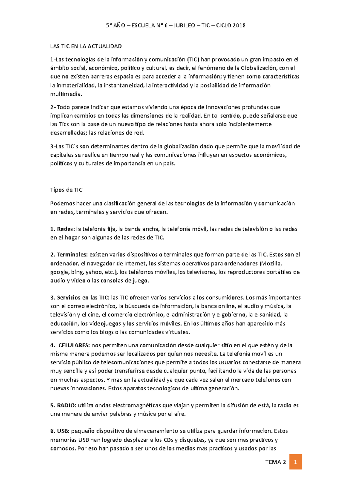 2-Tipos de TIC - LAS TIC EN LA ACTUALIDAD 1-Las tecnologías de la ...