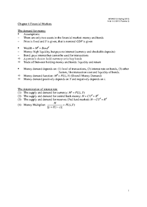 Intro to Macro Notes - All macro notes Chapter 3 Demand, supply and ...