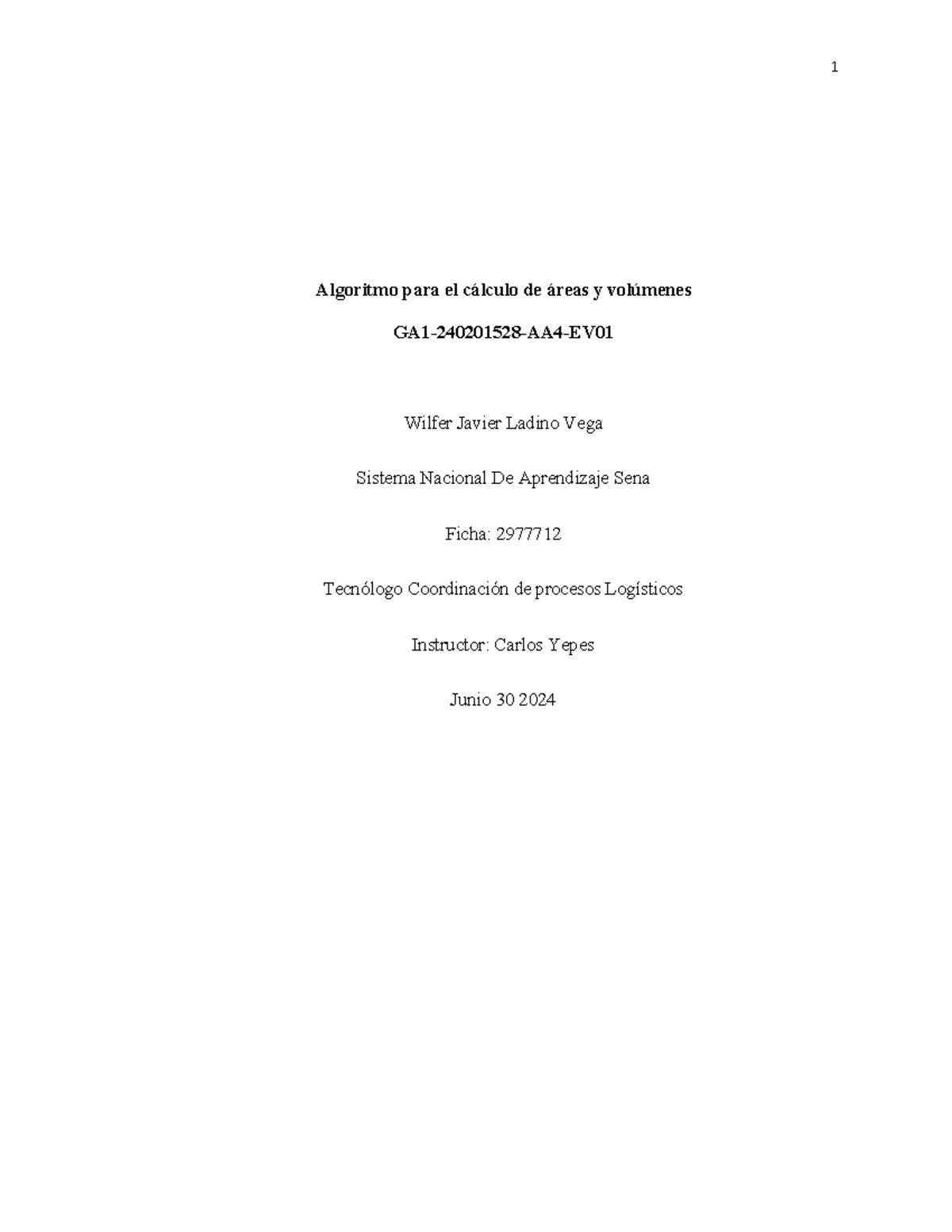 Evidencia GA1-2402015 28-AA4-EV01 - Algoritmo Para El Cálculo De áreas ...