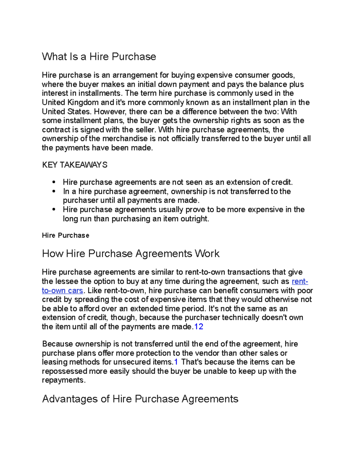 Hire purchase kajoba Sulainah What Is a Hire Purchase Hire purchase