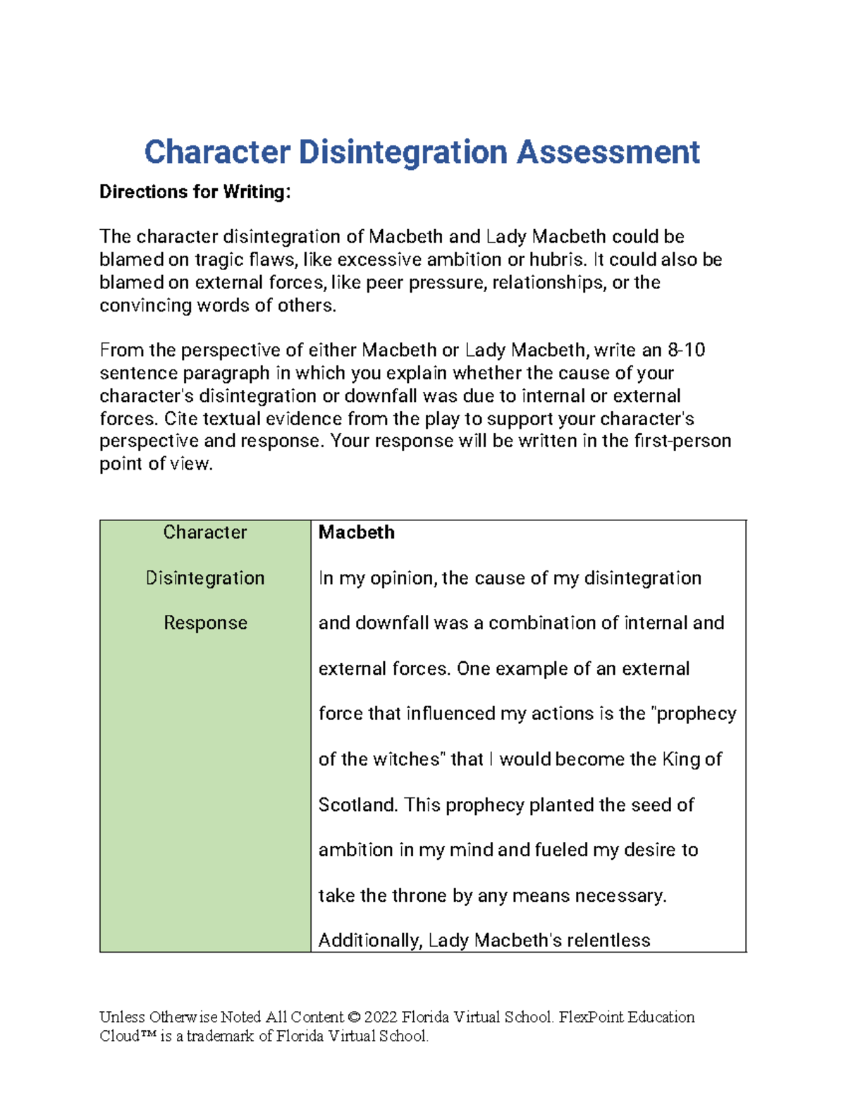 05 05 character disintegration character disintegration assessment