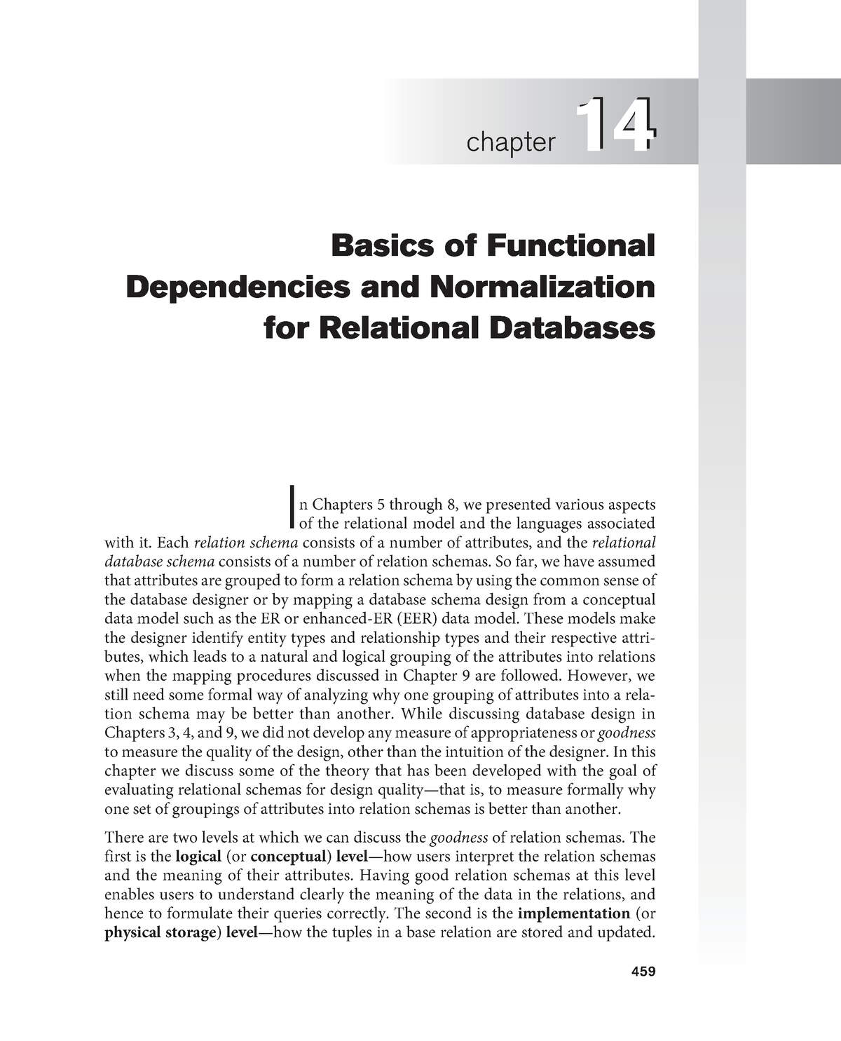 Fundamentals Of Database Systems-Chapter 14 - 459 14 Basics Of ...