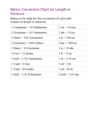 Cm m km table best sale