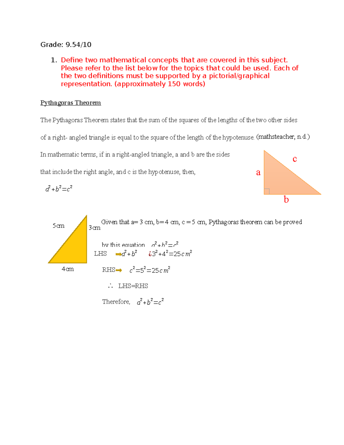 maths assignment grade 9