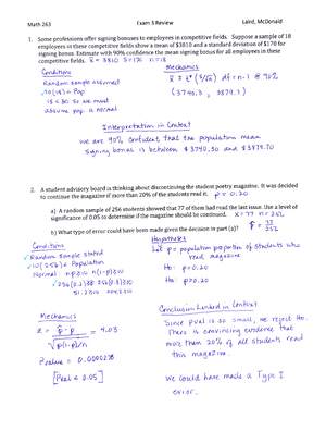 Handout confidence interval and hypothesis testing - Confidence ...