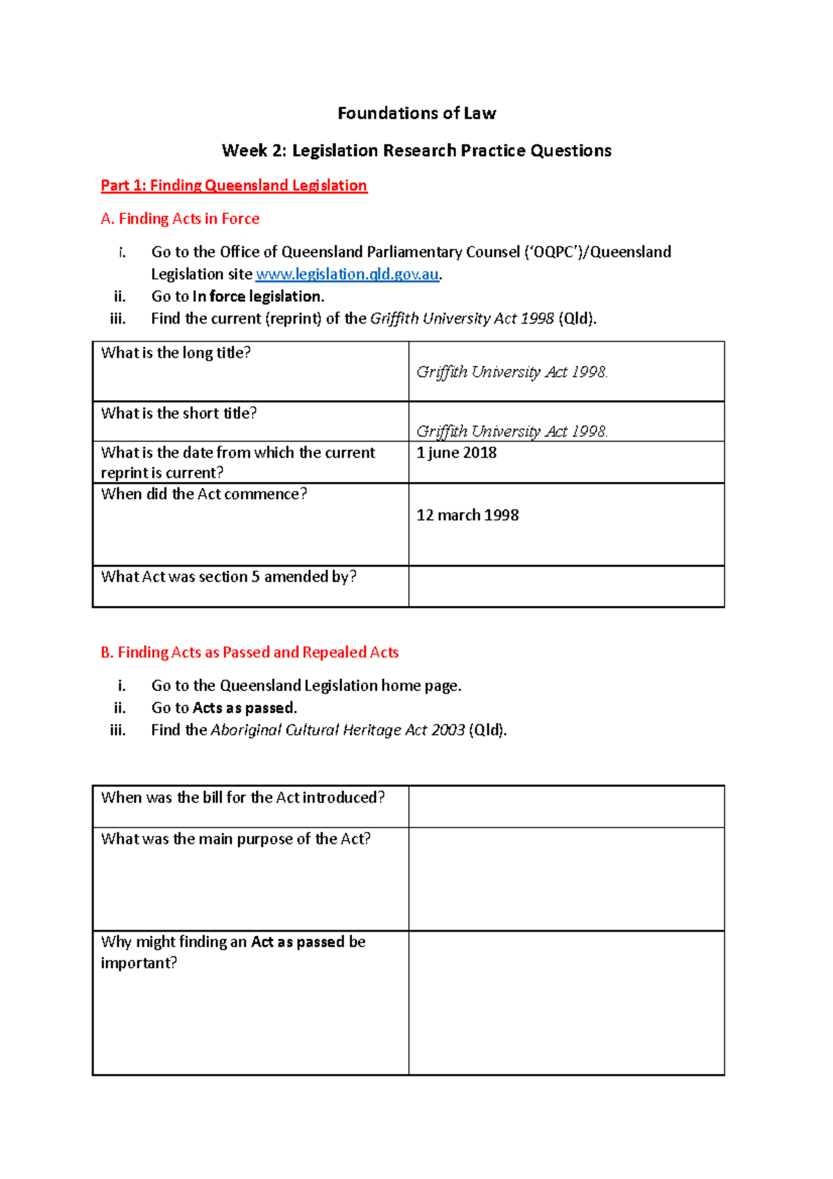 legal research practice questions