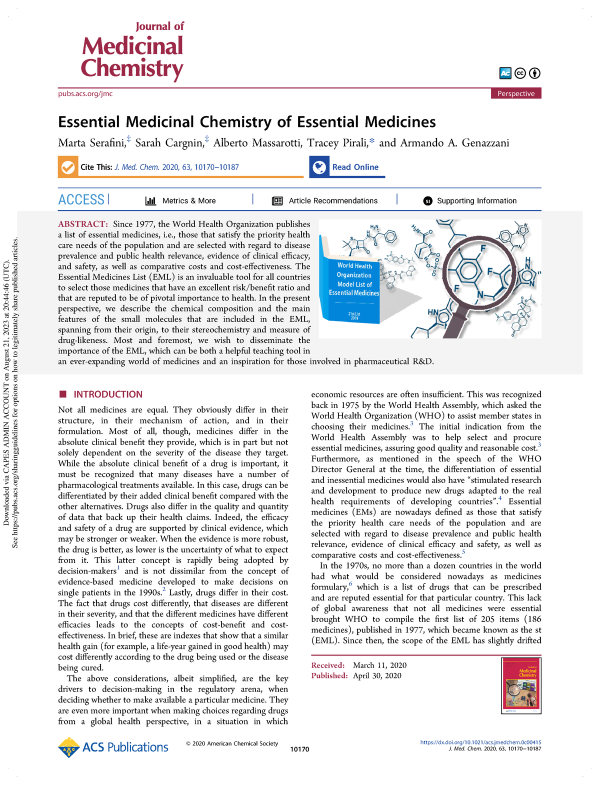 medicinal chemistry extended essay