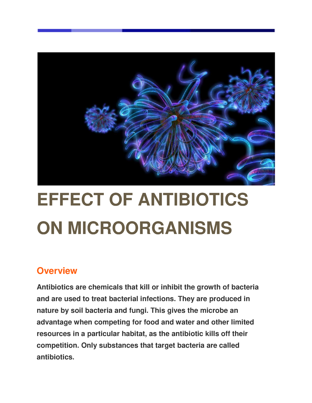 thesis topics on antibiotics