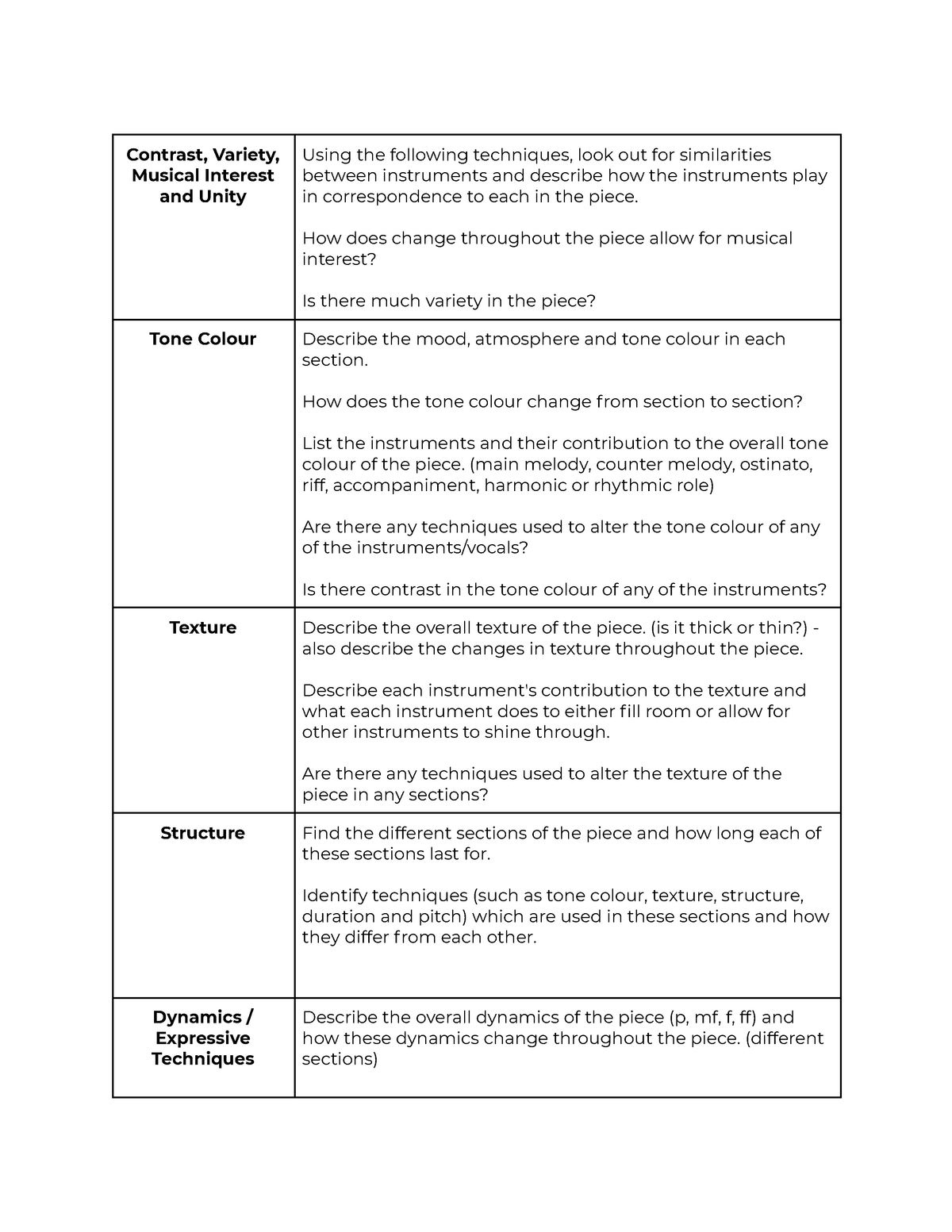 music-techniques-help-sheet-tone-colour-texture-structure-etc