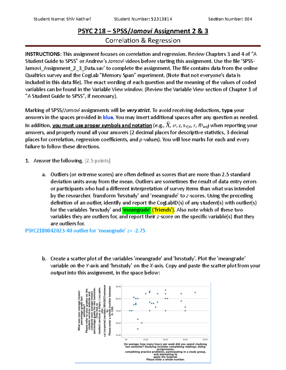 spss assignment 2