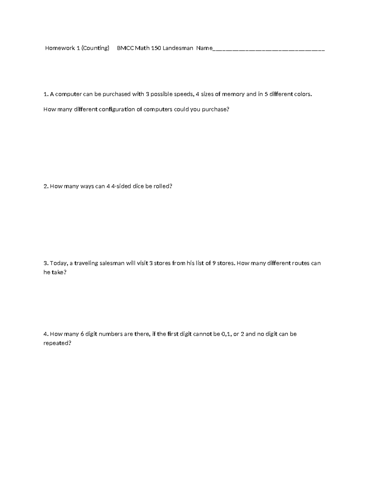 2. All 12 Homeworks In One File BMCC Math 150 Landesman (Repaired ...