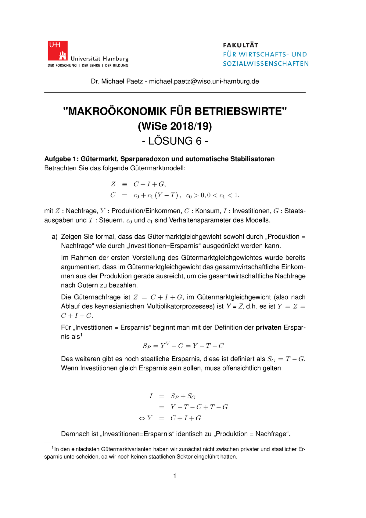 Loesung 6 Makro Losung Ubung 6 Studocu