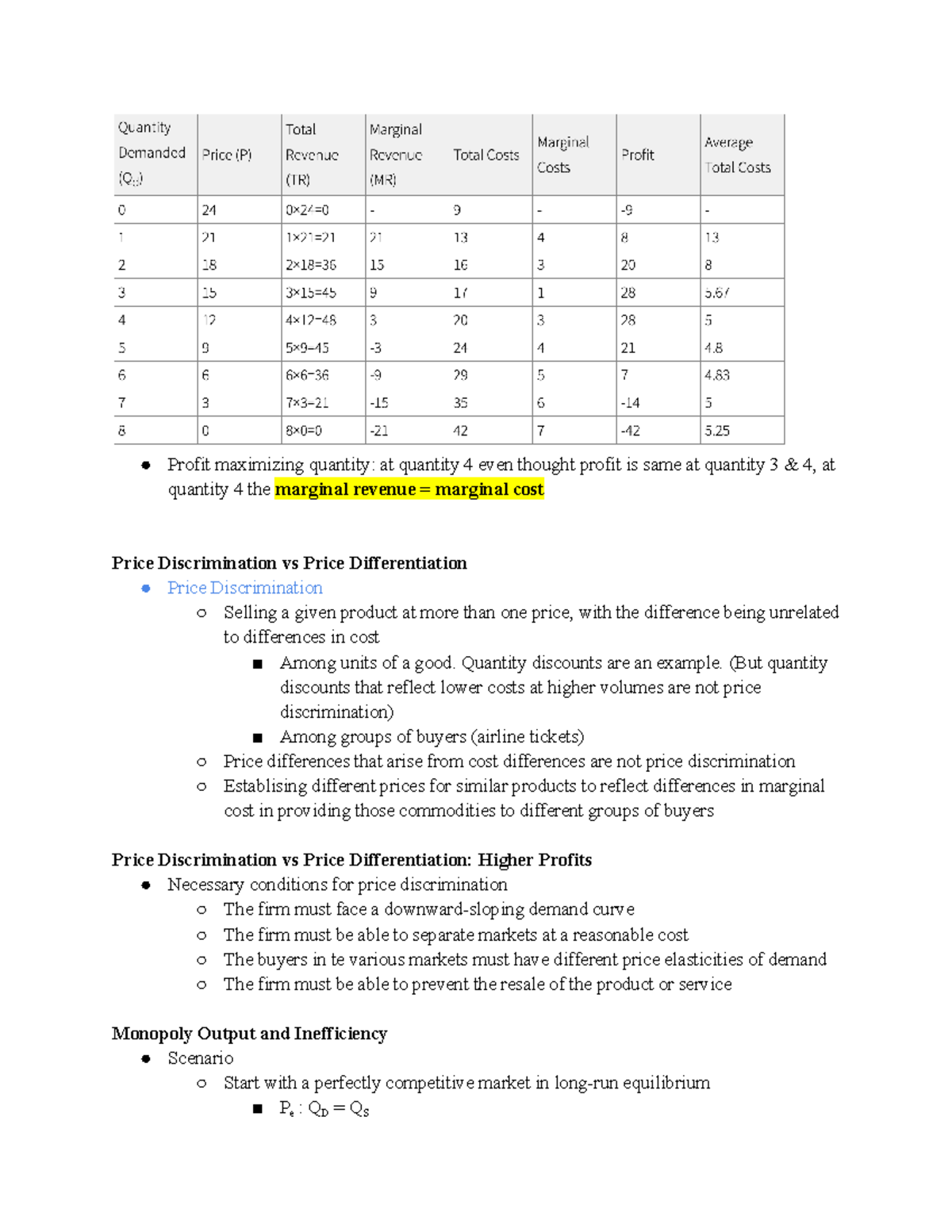 Econ B251: Price Discrimination Vs Price Differentiation - Profit ...