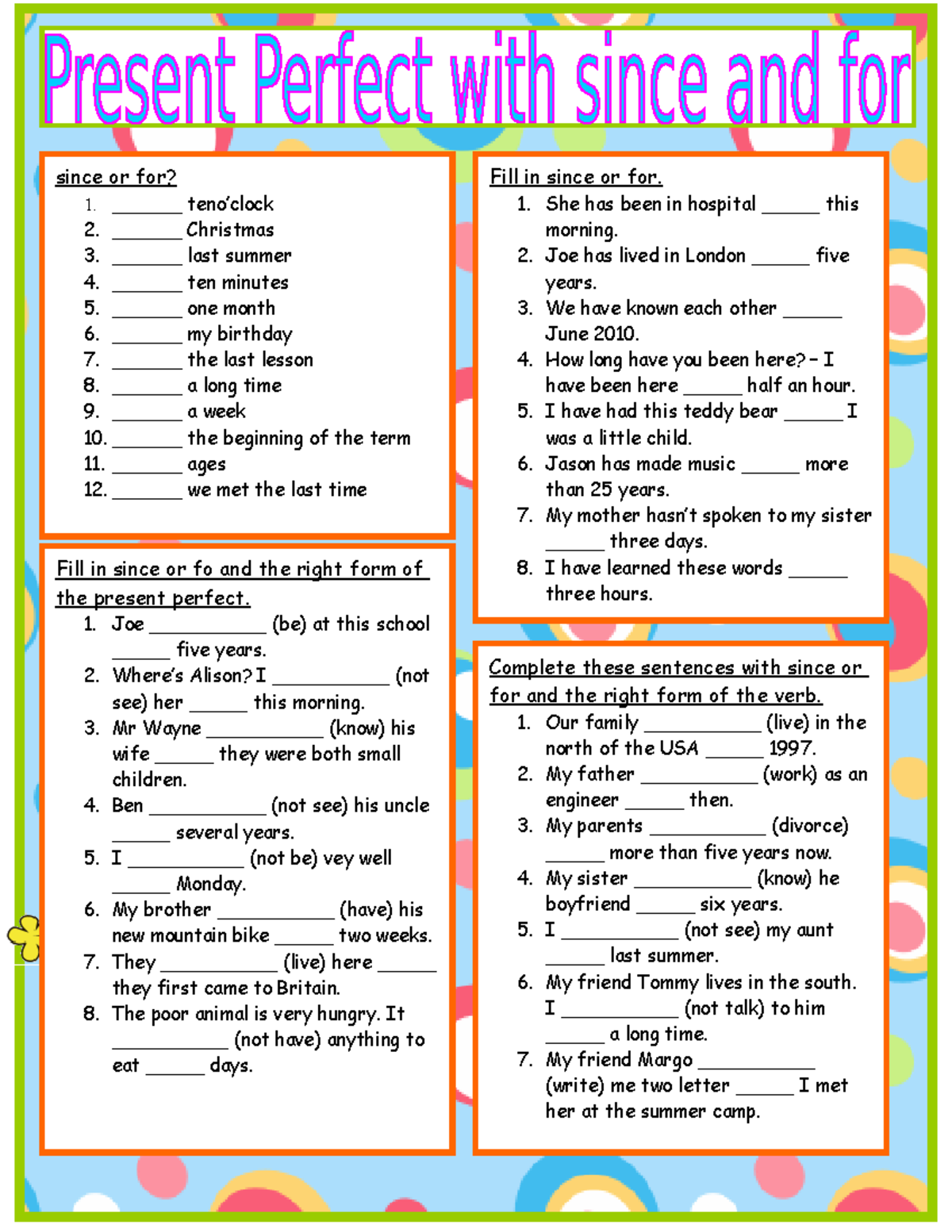 Present Perfect Practice 2 ejercicios de ingles - Inglés - UNED - Studocu