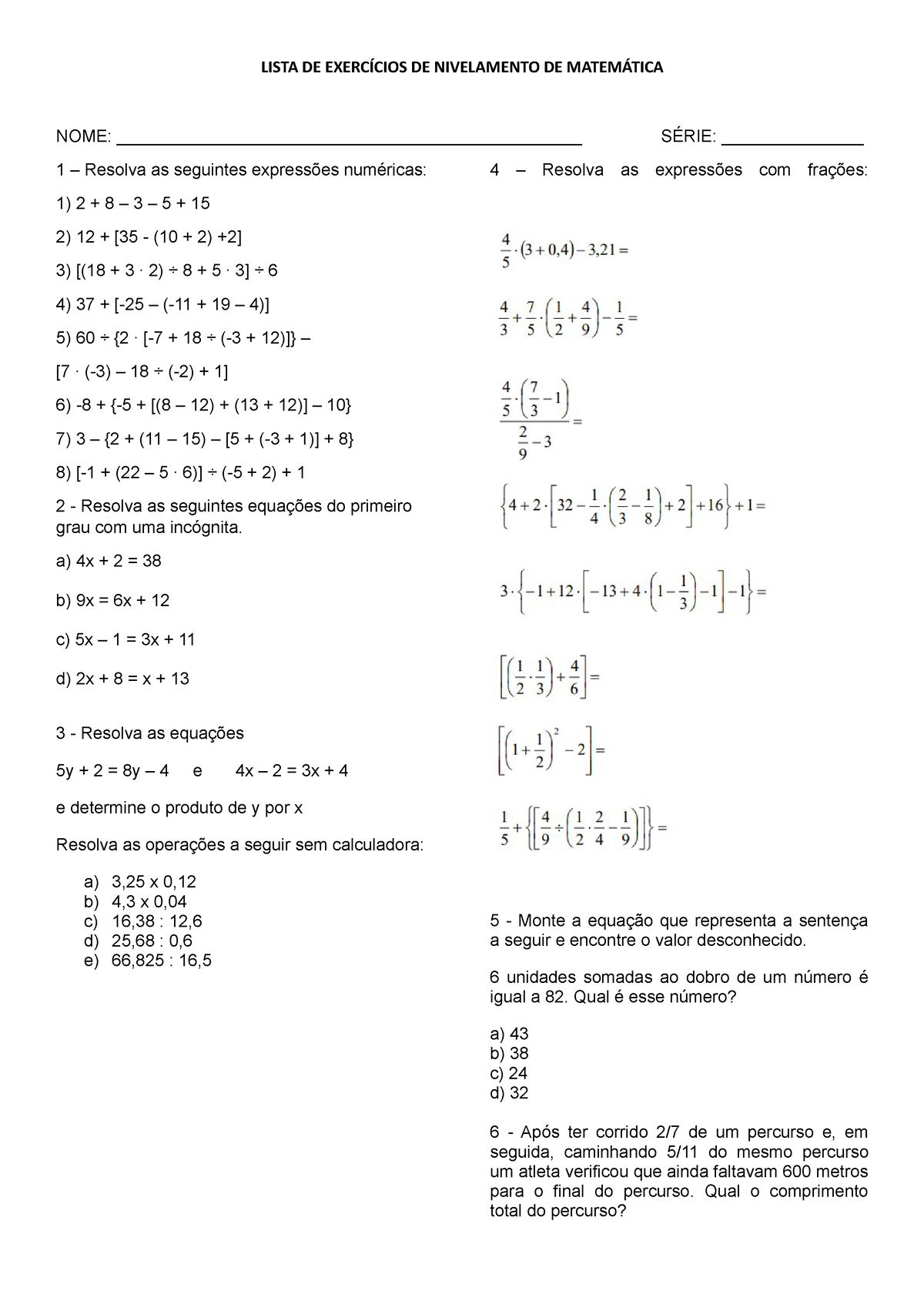 27 exercícios de Matemática Básica - Toda Matéria