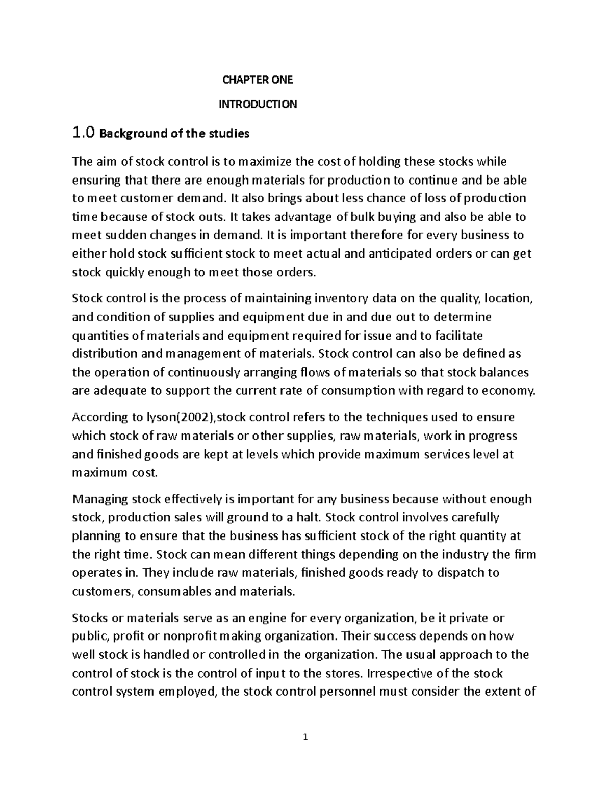 Project Work Chapter One To Chapter Three Chapter One Introduction 1 Background Of The Project Work Chapter One To Chapter Three Chapter One Introduction 1 Background Of The